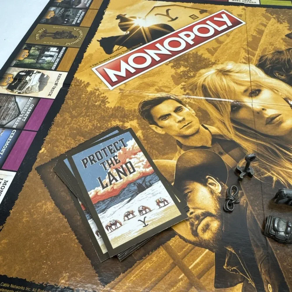 Monopoly Yellowstone Edition Board Game Complete 2–6 Players Western Open Box